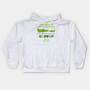 Promoted to Big brother crocodile announcing pregnancy 2021 Kids Hoodie